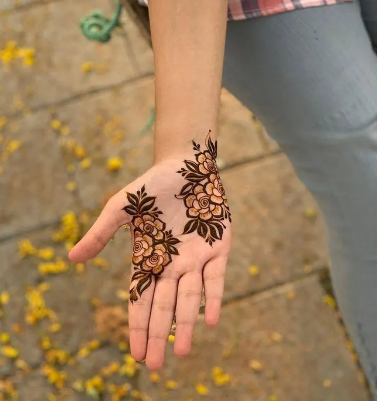easy rose mehndi for beginners