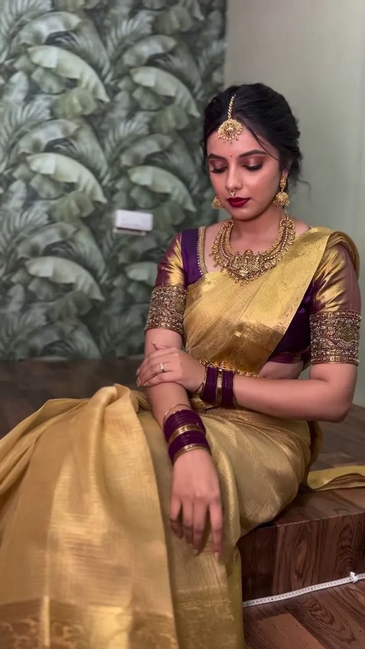 embroidered Kerala saree blouse designs