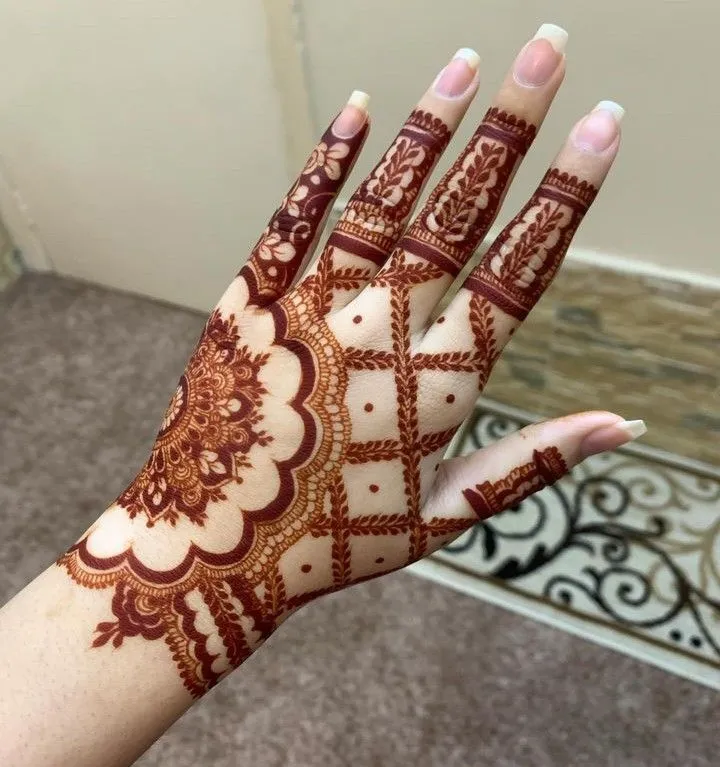flower mehndi royal back hand mehndi design