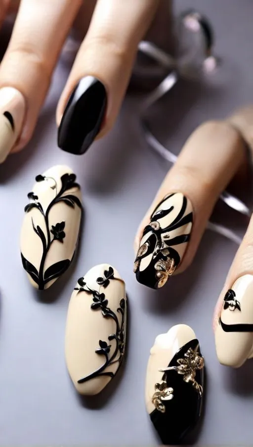 glitter gel nail art designs