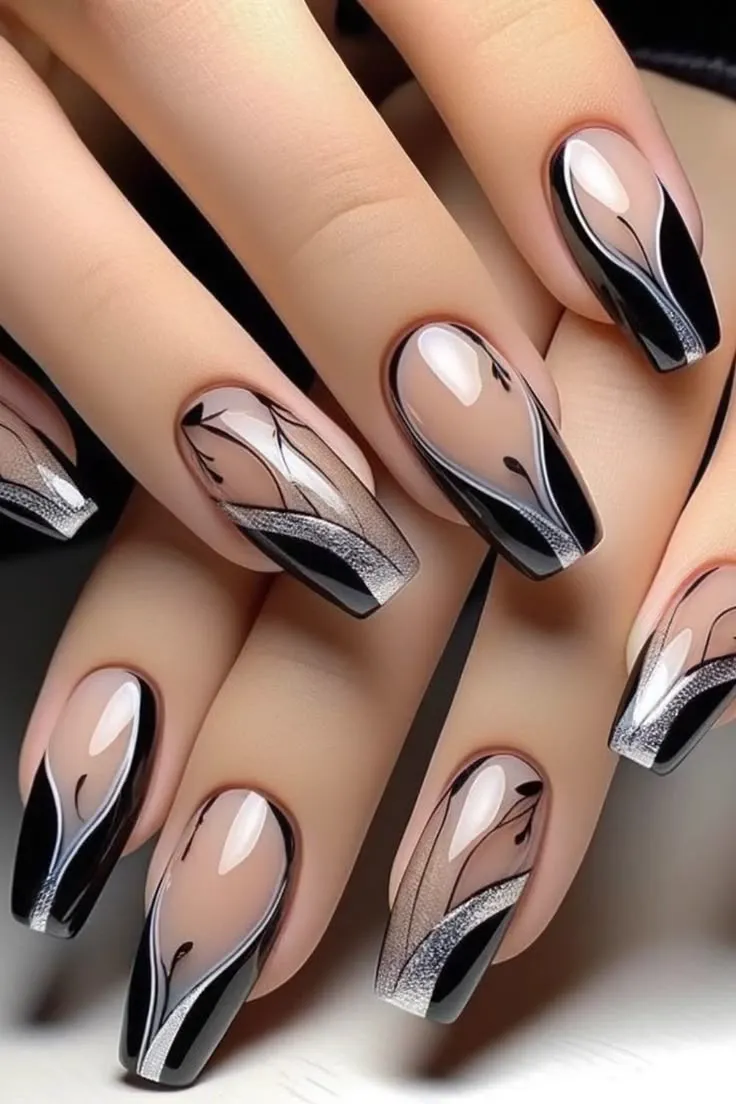 glitter nail art