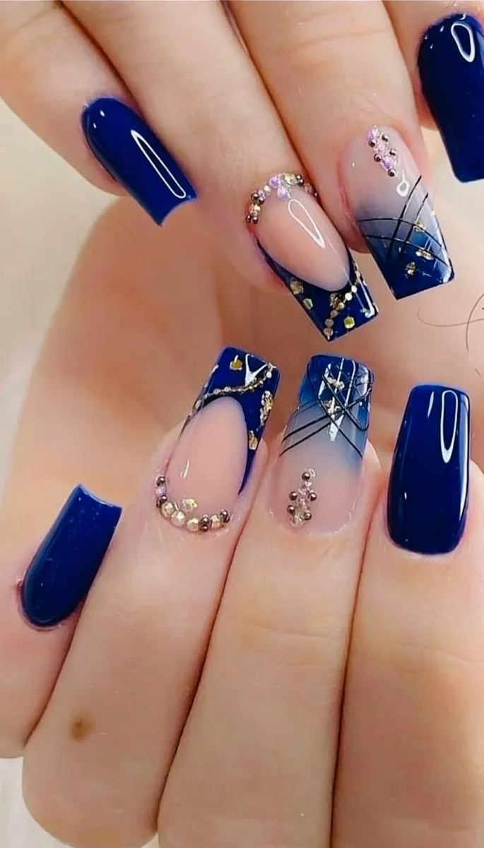 glitter tips nail art