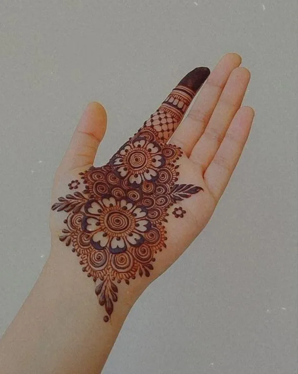 how to draw rose mehndi design