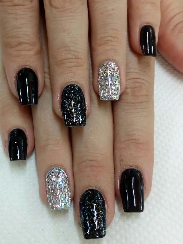 latest glitter nail art designs for parties and weddings