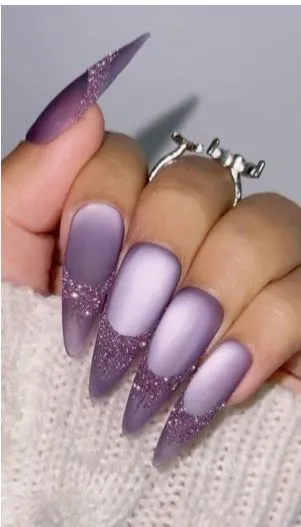 lavender nail art