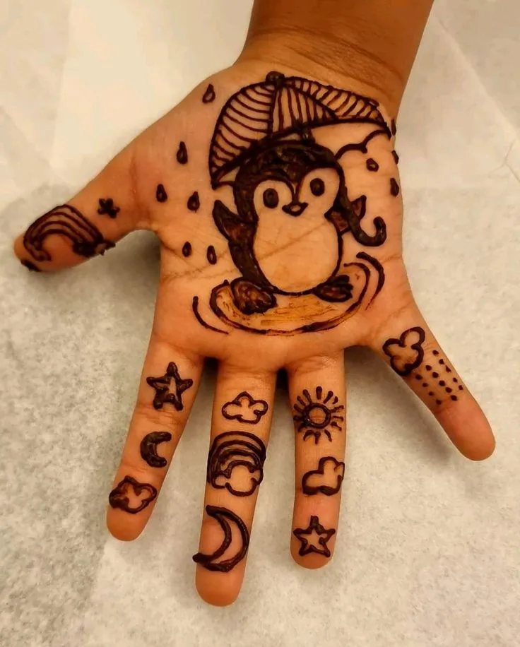 mehndi designs for small children