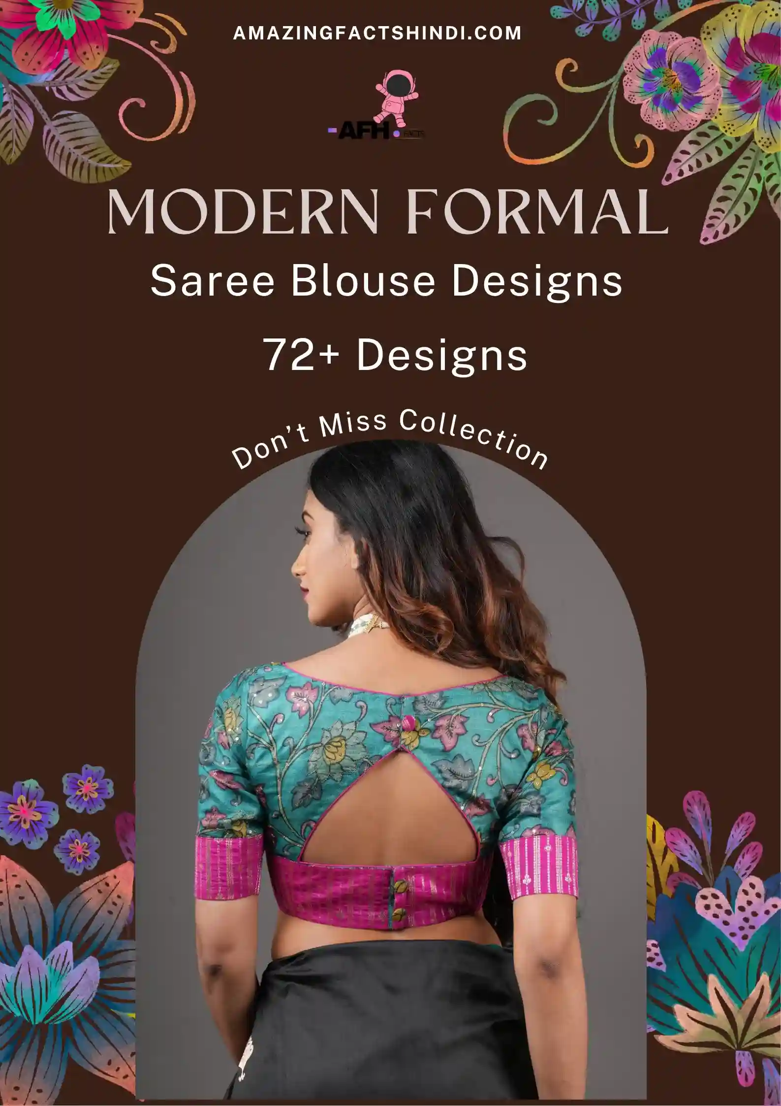 modern formal saree blouse pattern