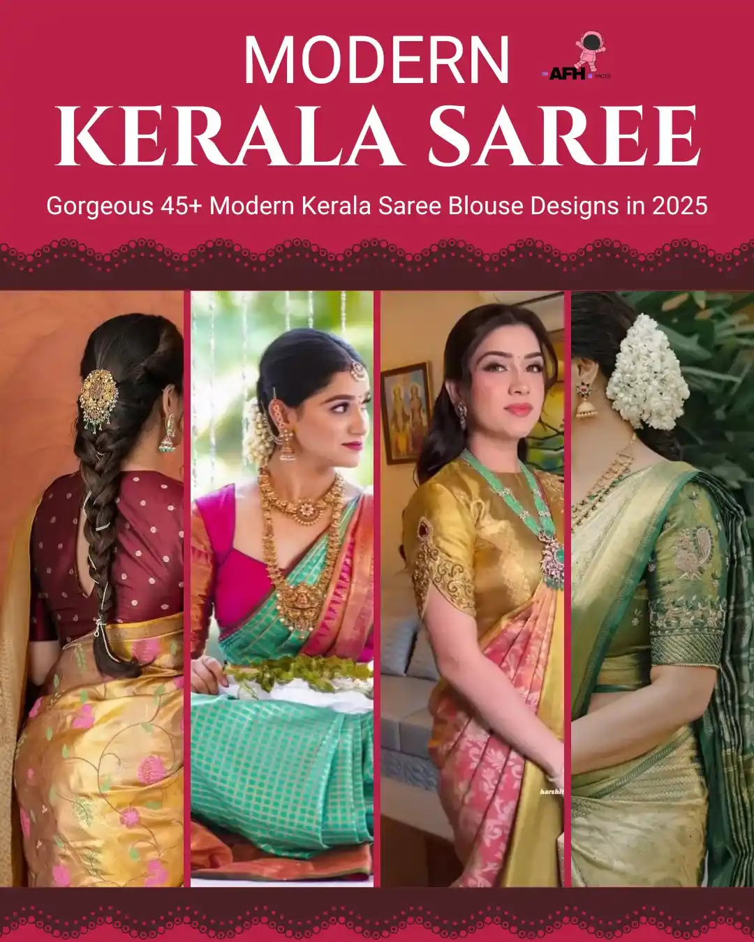 modern kerala saree blouse design