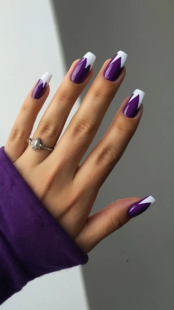 nail art designs purple color