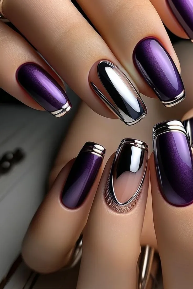 nail art kaki glitter