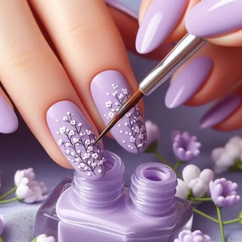 nail art purple