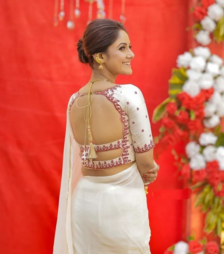 party wear sleeveless blouse back design