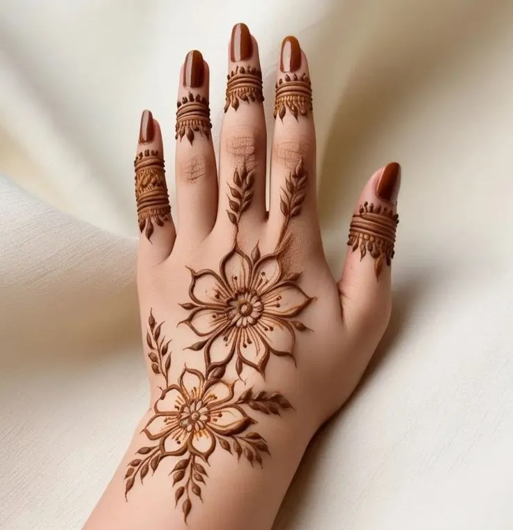 pinterest modern rose mehndi design