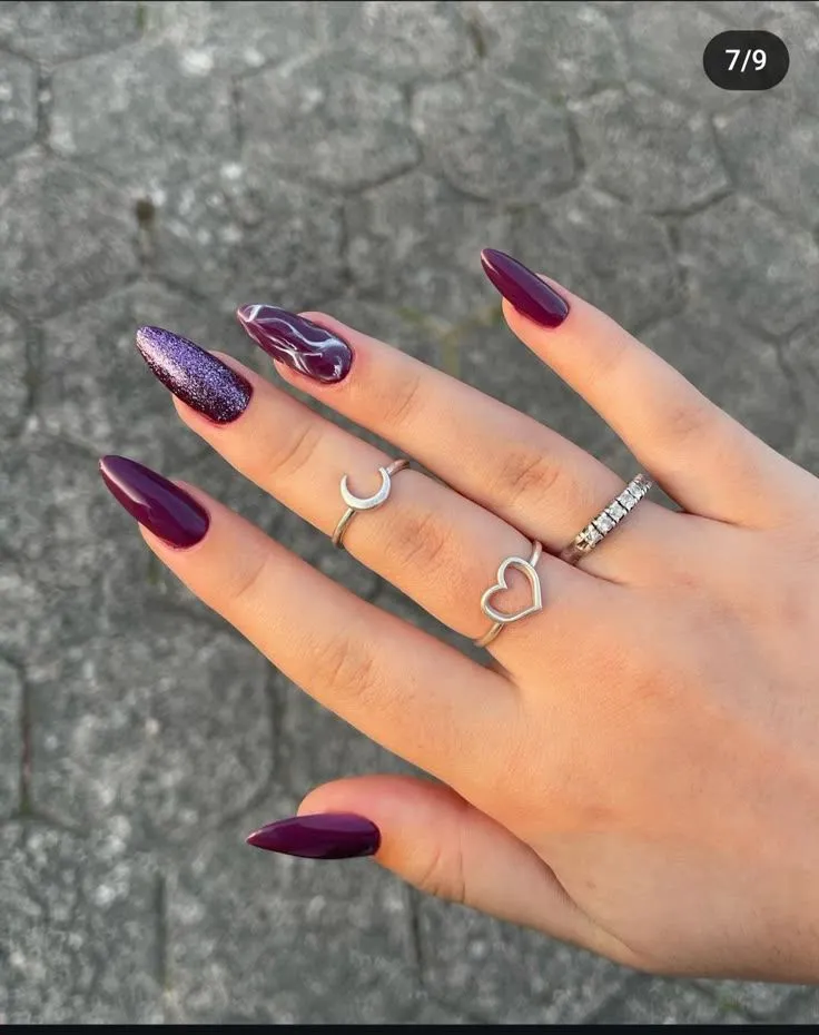 purple nail designs