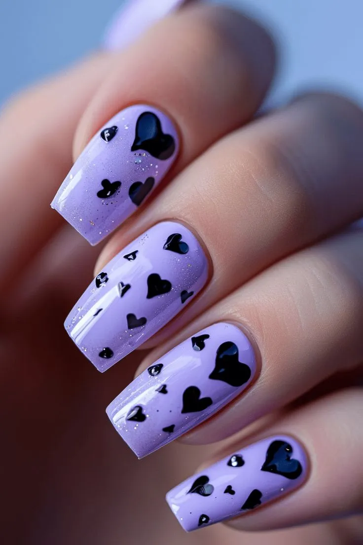 purple nail tips