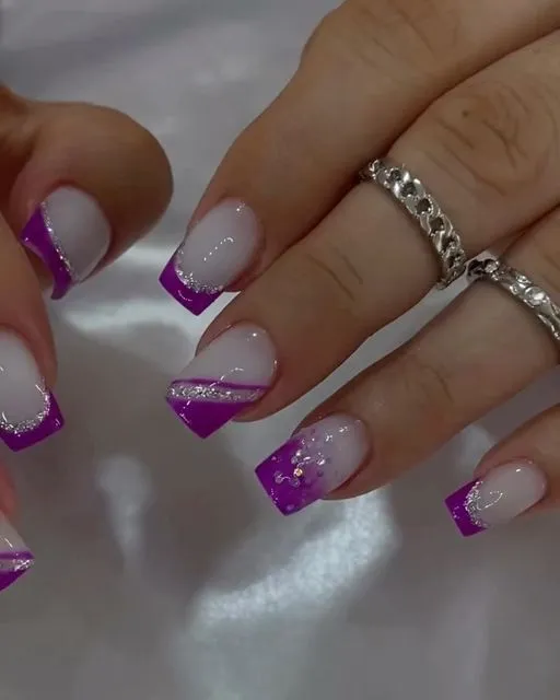 purple nails design