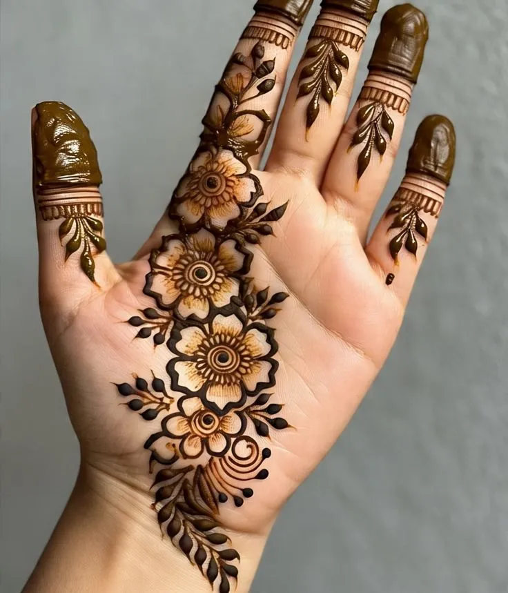 raksha bandhan royal front hand mehndi design
