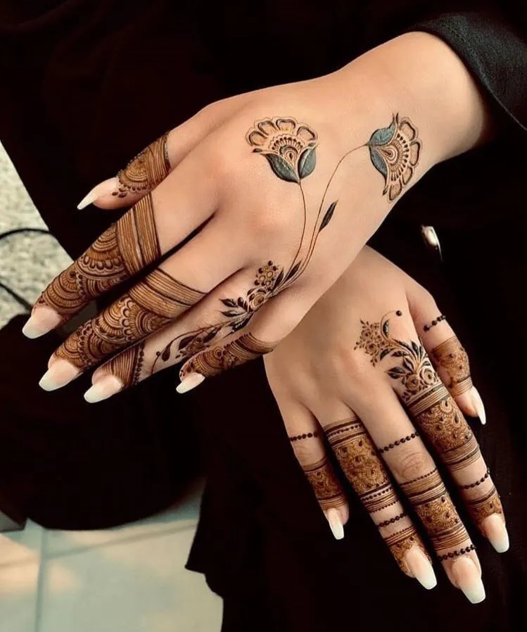 rose mehndi designs