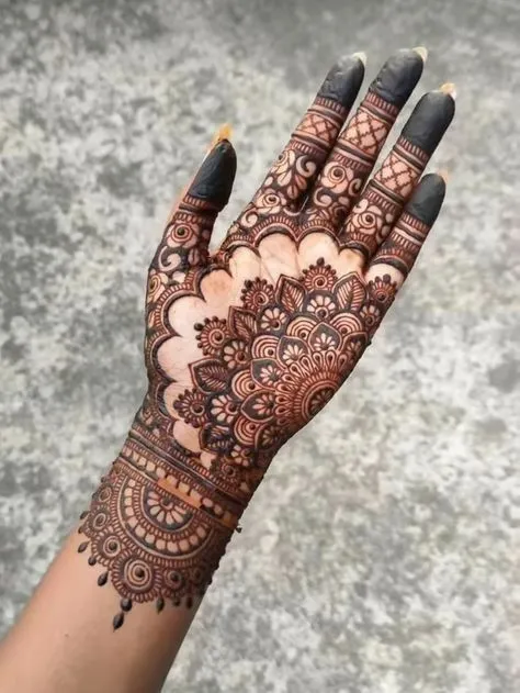 rose mehndi instagram stylish royal front hand mehndi design