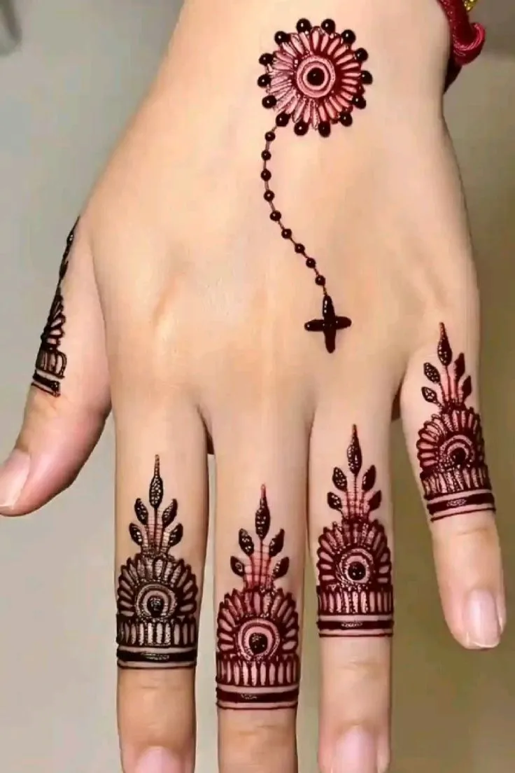 royal back hand mehndi design