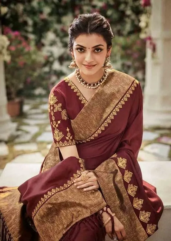 silk Kerala saree blouse designs