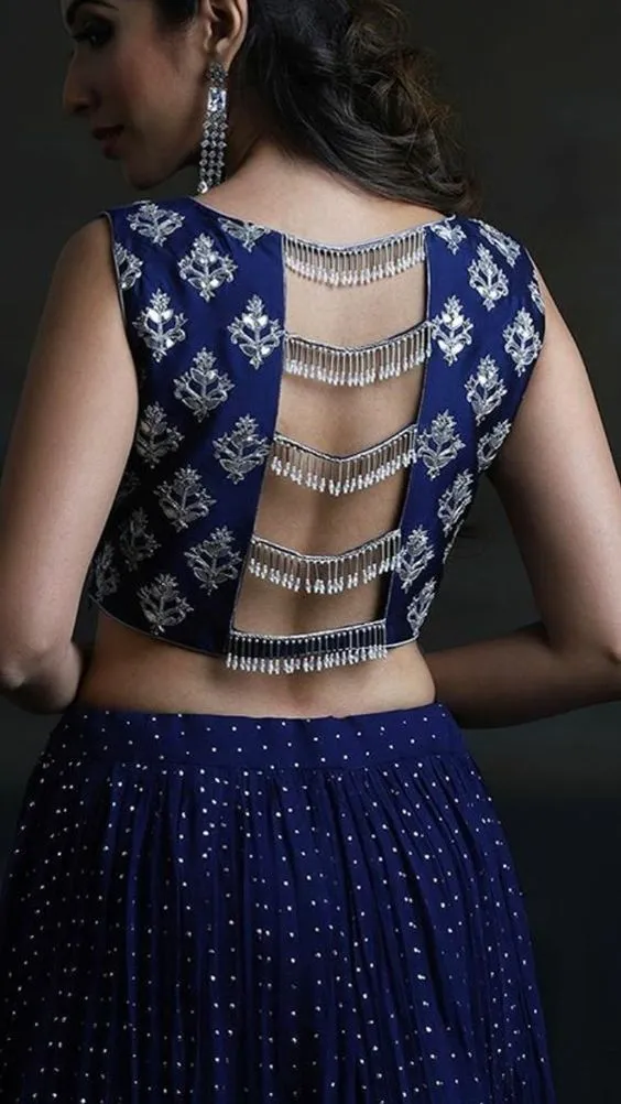 sleeveless blouse back design for broad back