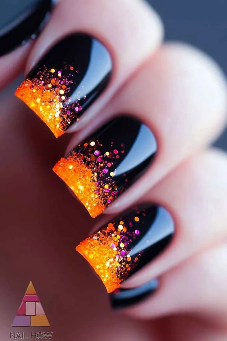 sparkly nail art