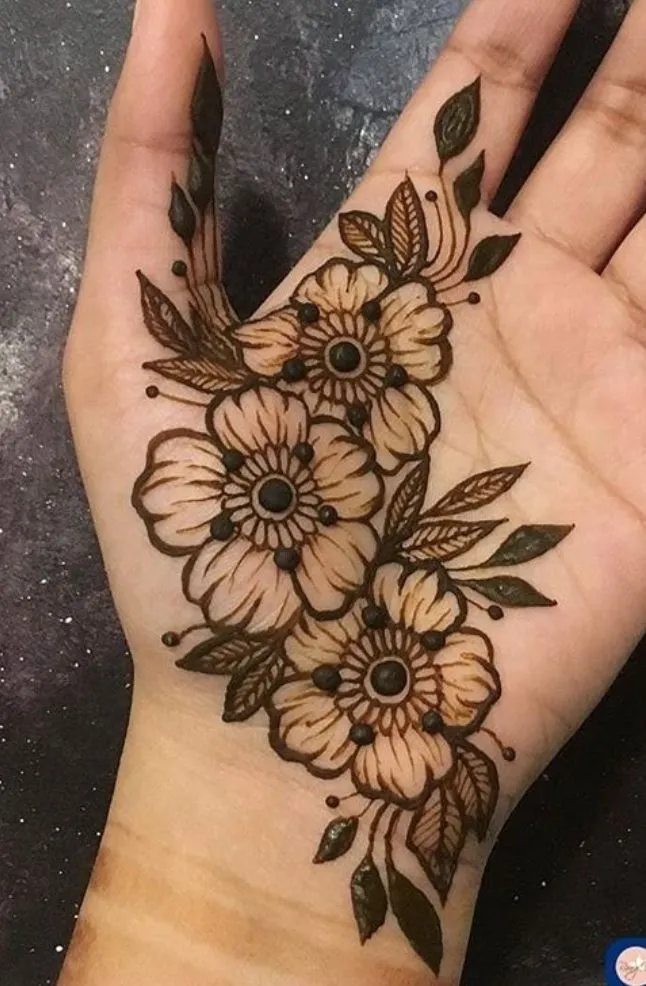 step by step rose mehndi tutorial