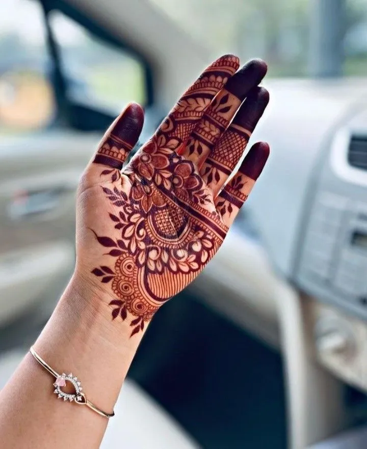 wedding rose henna designs