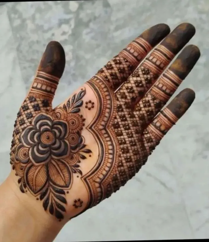 wrist rose mehndi design