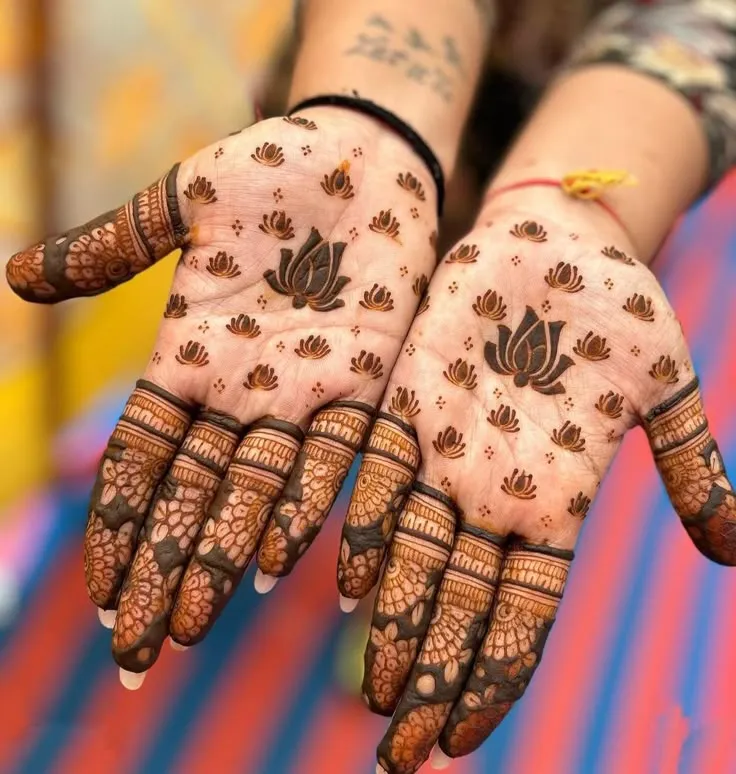 Aesthetic full hand henna art