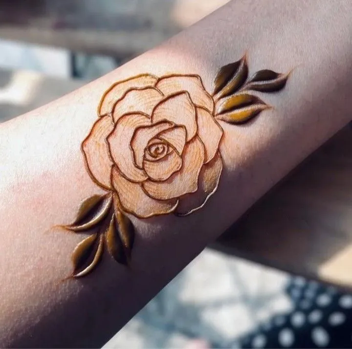 Beautiful Rose Mehndi Designs