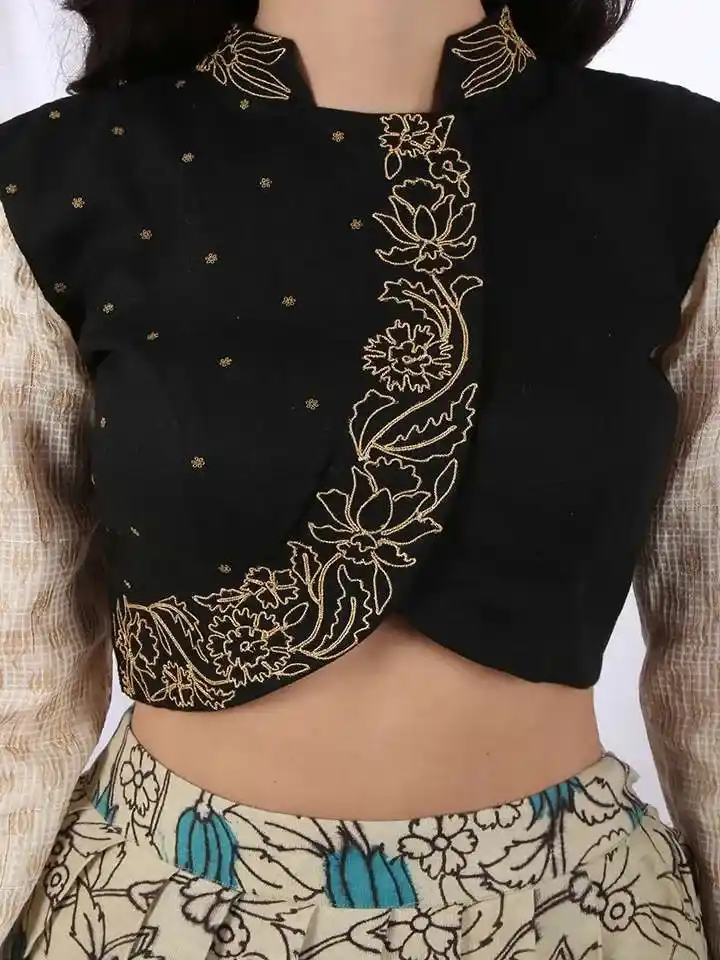 Black Blouse Design Back Side