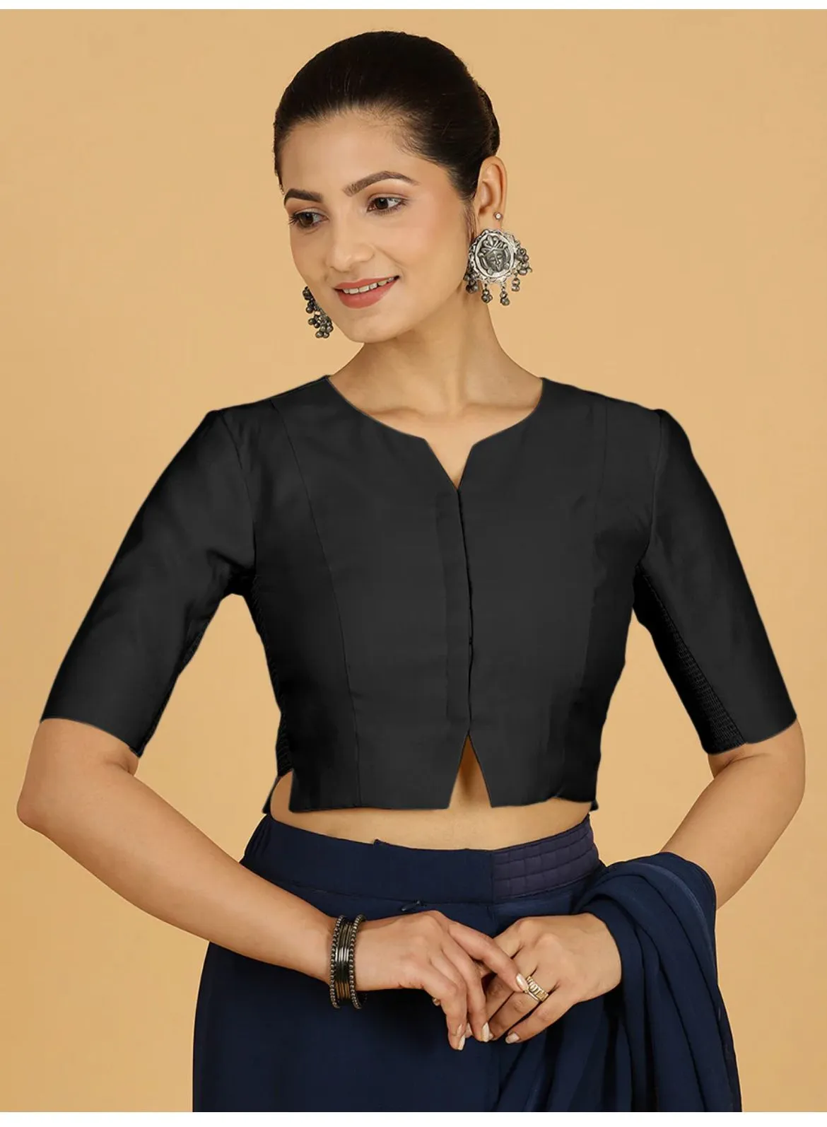 Black Blouse For Different Body Types