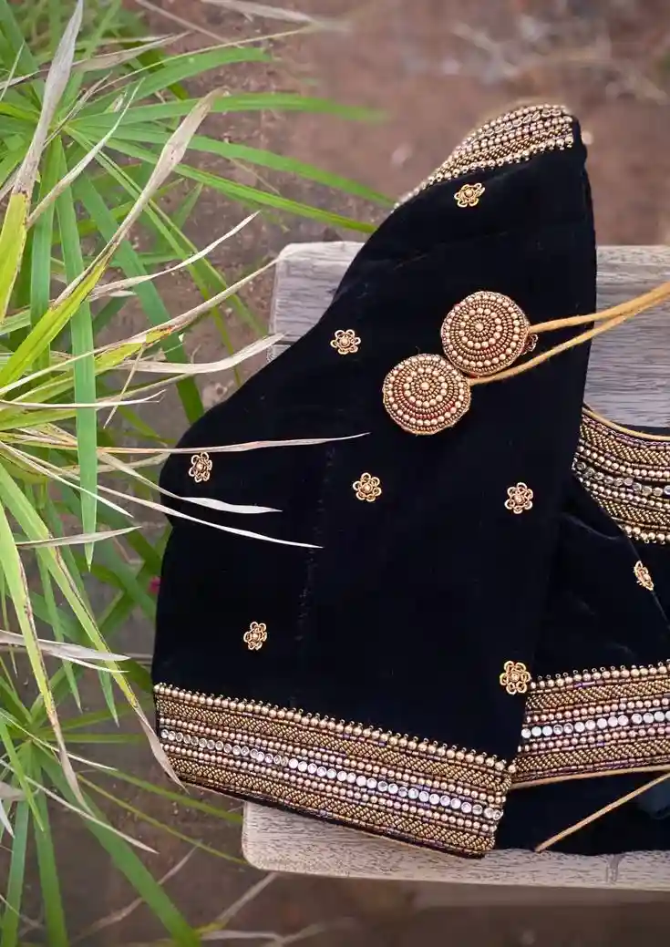 Black Georgette Blouse Design