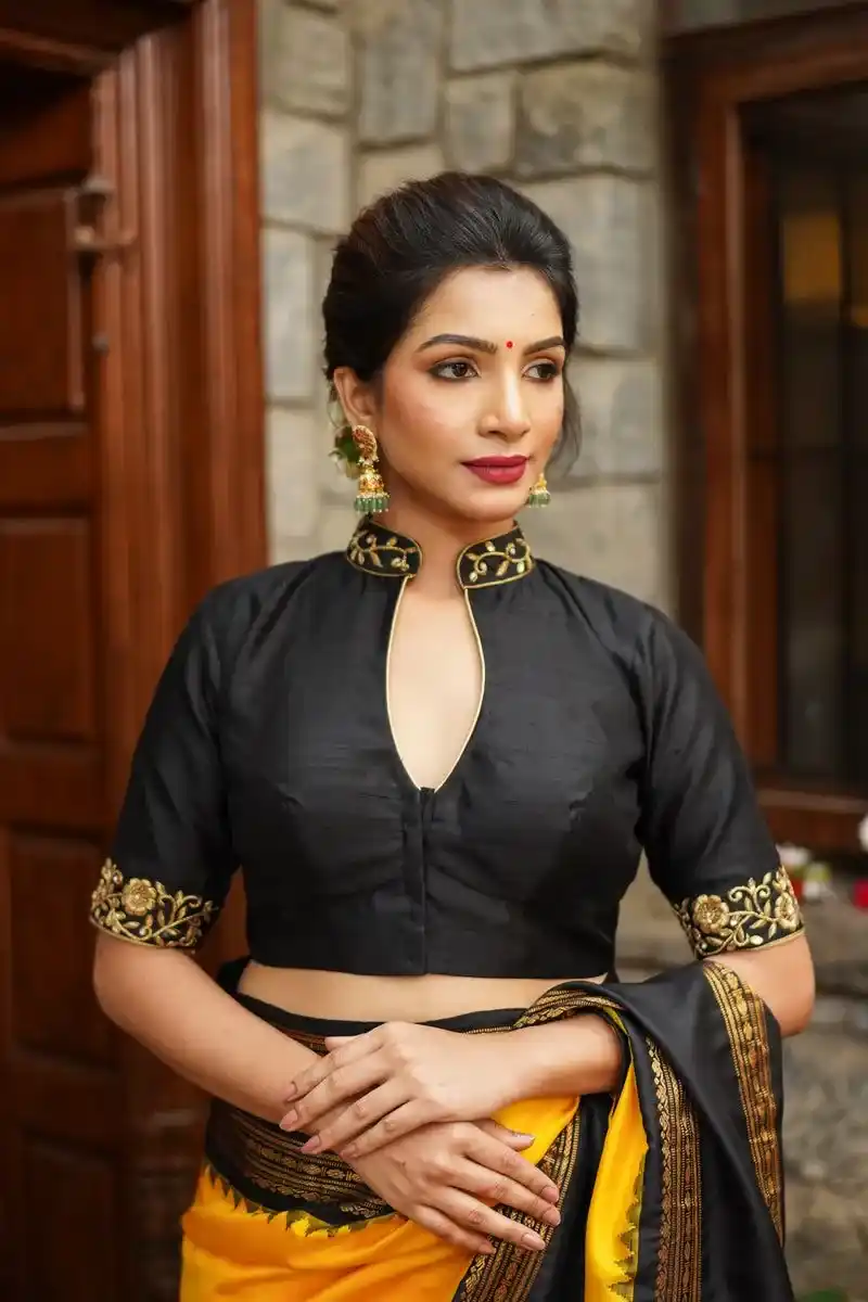 Black Saree Blouse Designs
