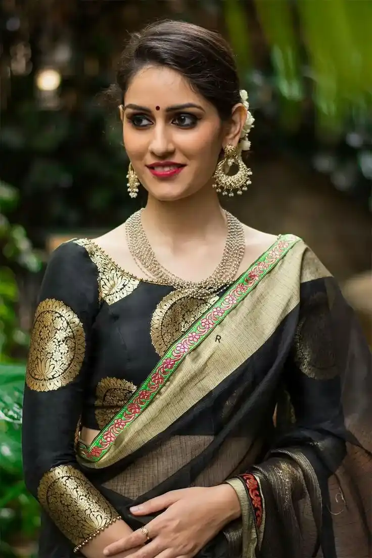 Casual Black Blouse Design