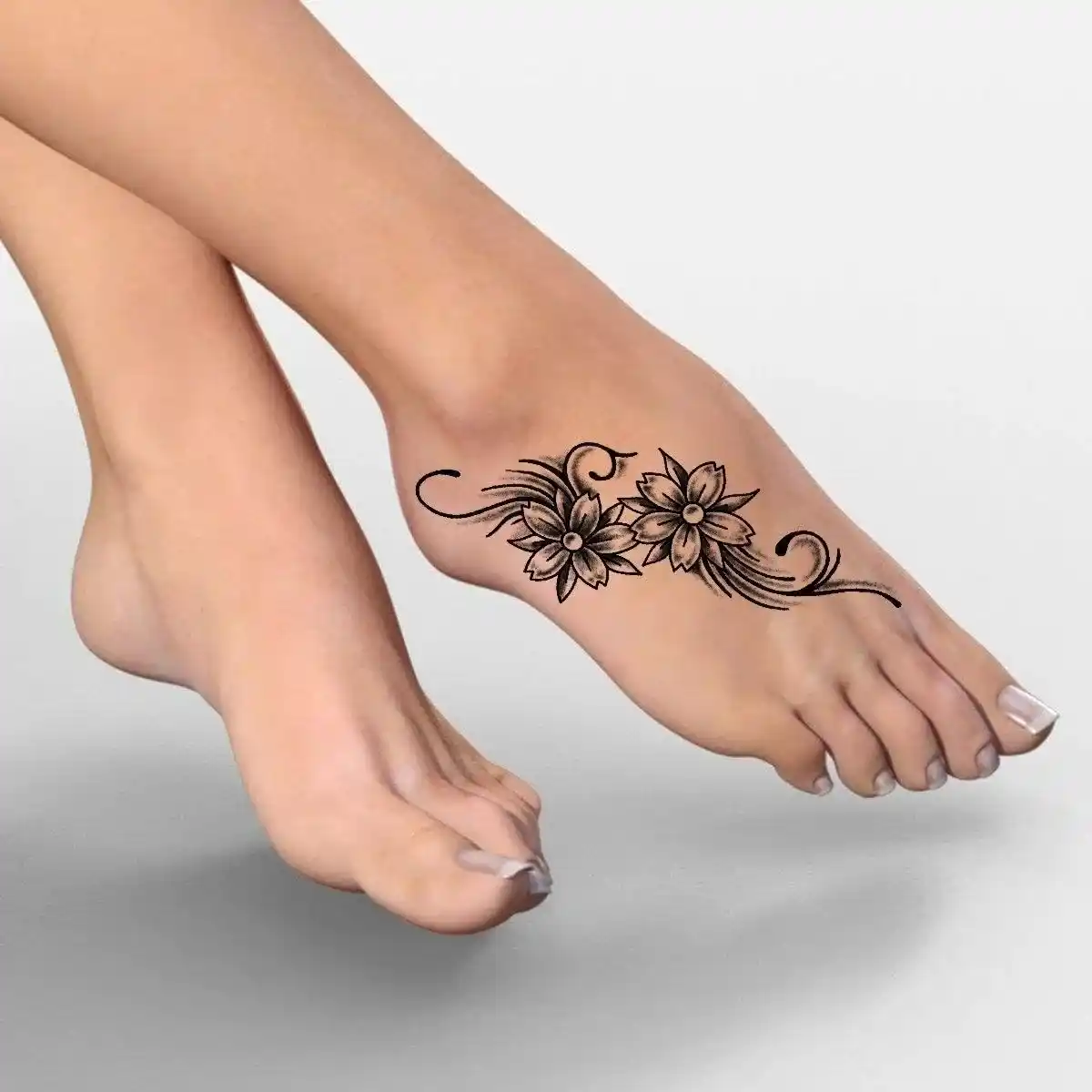 Contemporary Feet Henna Art