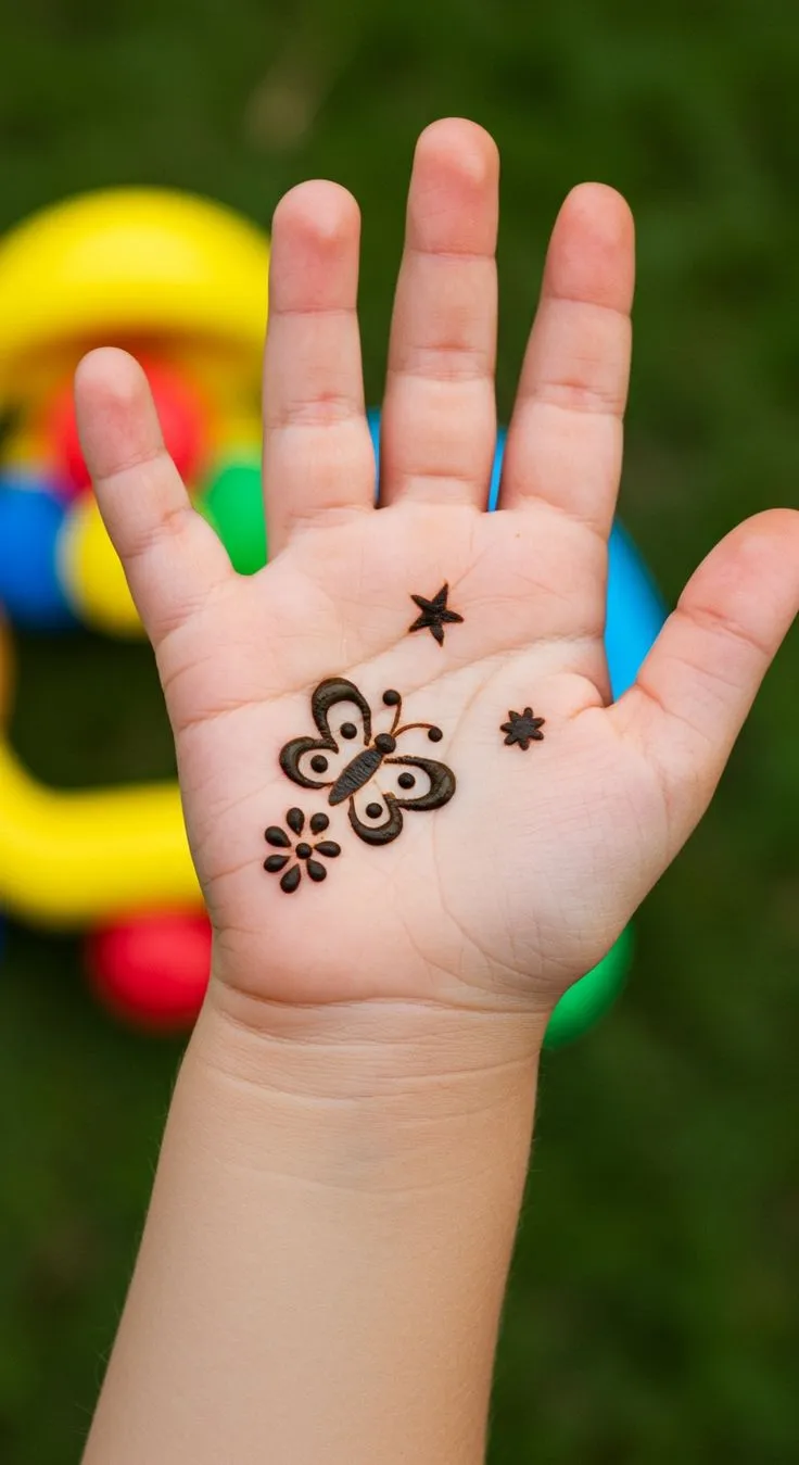 Cute Easy Simple Mehndi Designs For Kids Step By Step