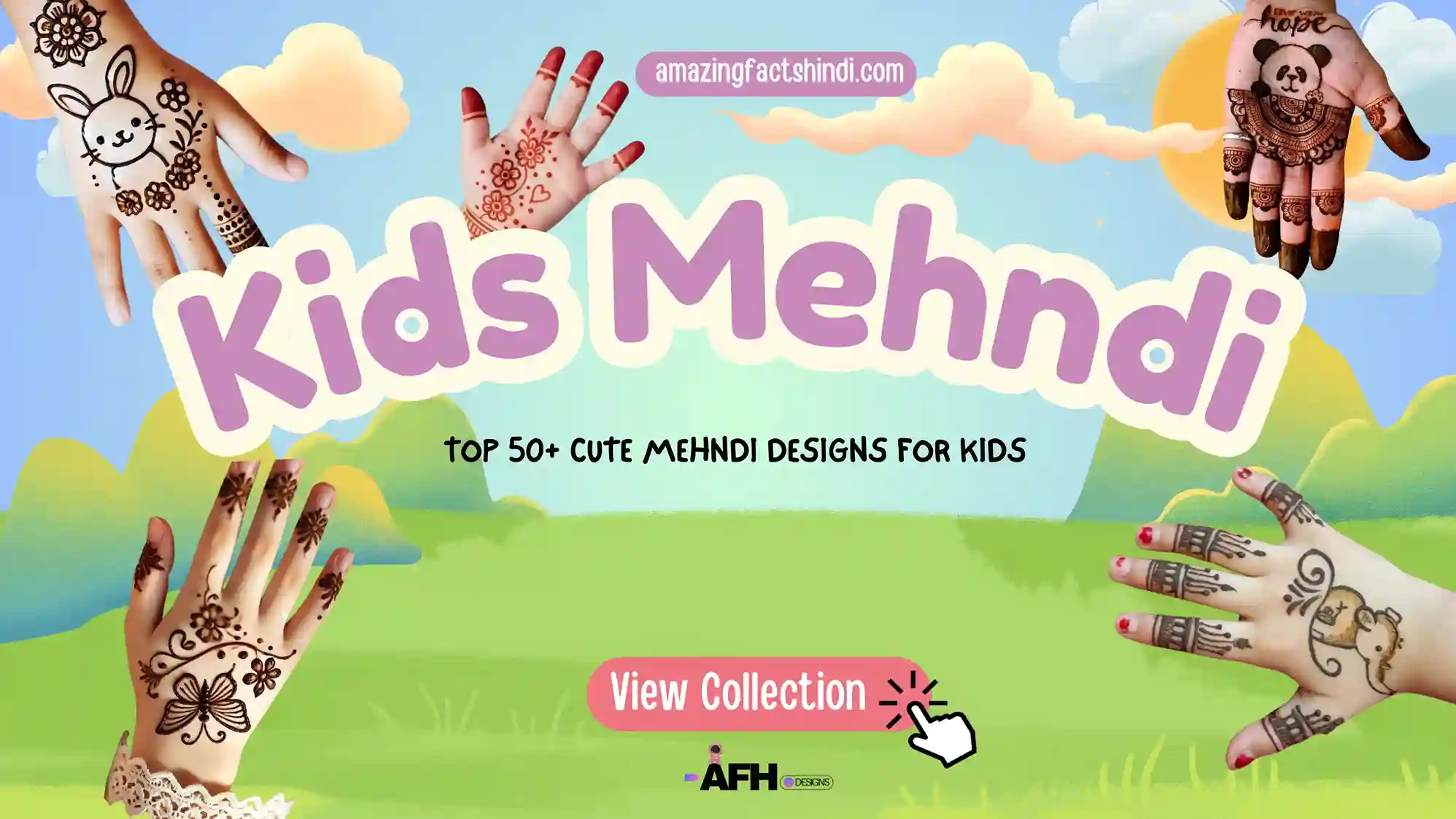 Cute Mehndi Designs for Kids