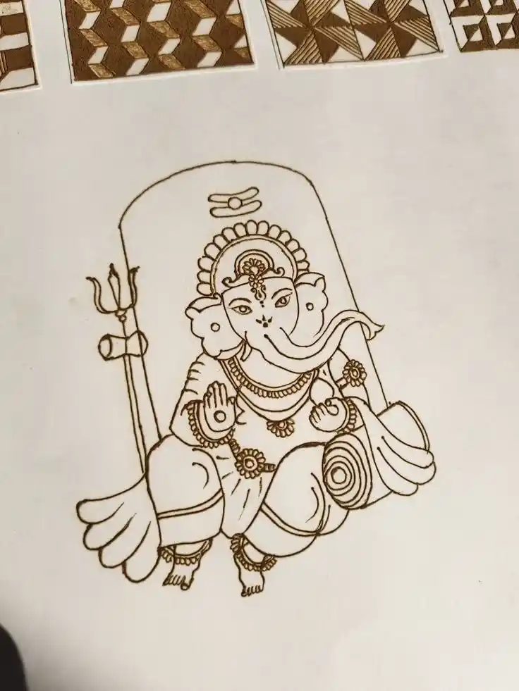 Easy Ganesha Mehndi Design For Beginners