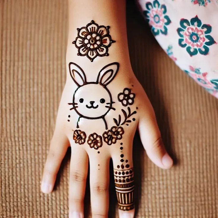 Easy Mehndi Design For Kids