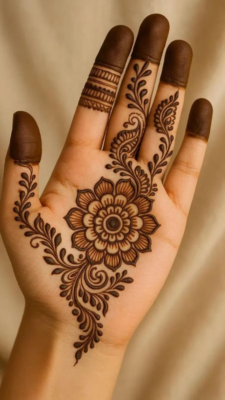Eid simple full hand mehndi