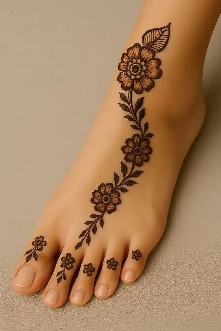 Foot Mehndi Design Tutorial