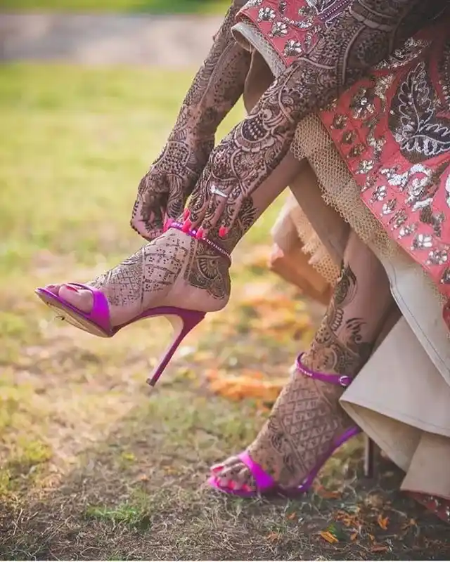Full Foot Mehndi Coverage