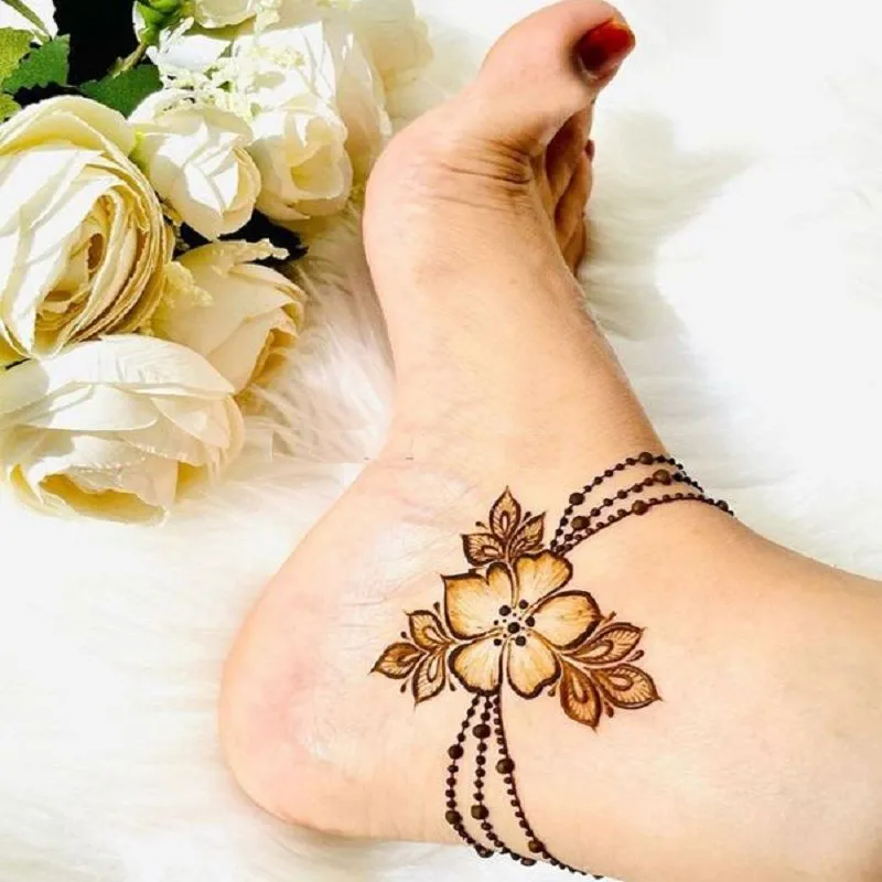 Fusion Foot Mehndi Ideas