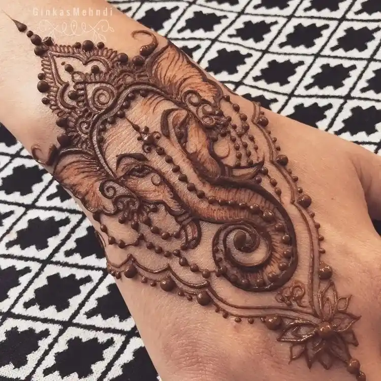 Ganesh Mehndi Design Arabic