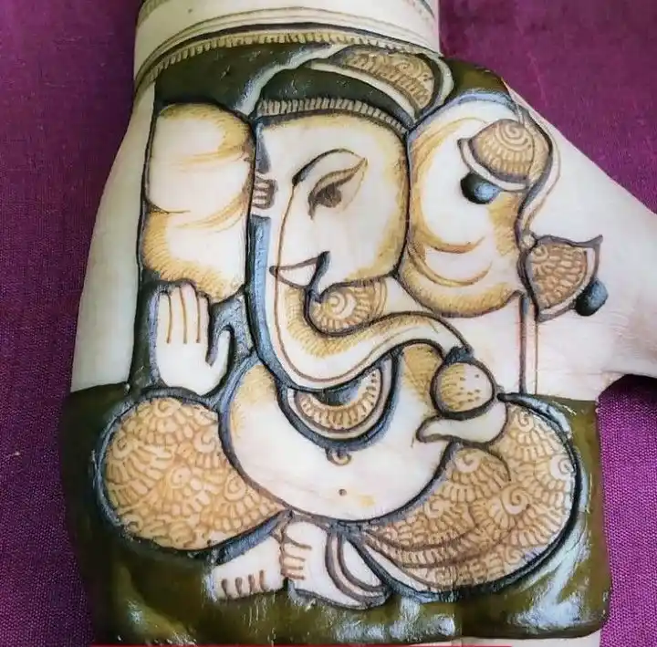 Ganesha Simple Mehndi Design