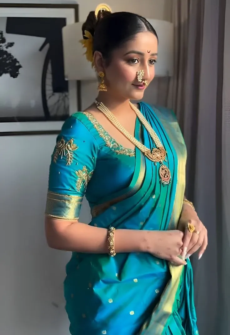 Green Pattu Saree Blouse Ideas
