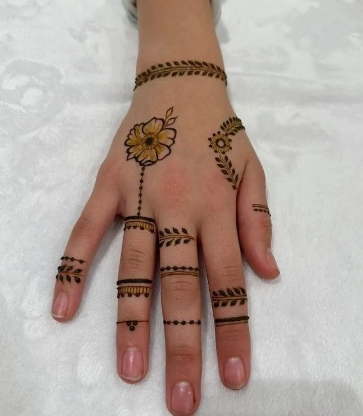 Kids Mehndi Designs For Front Hands